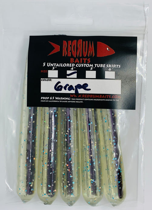 Redrum Baits Tube Replacement 5 Pack - 4 Inch