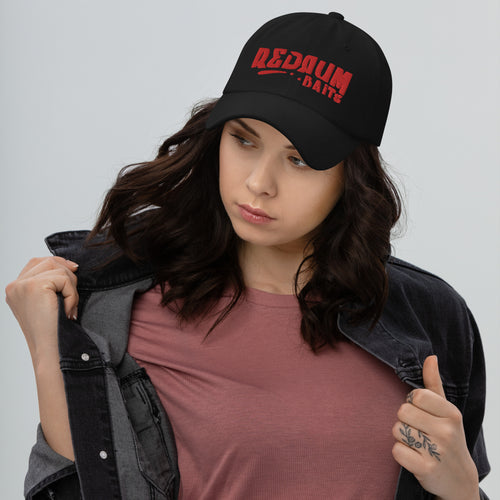 Red Embroidery Dad Hat
