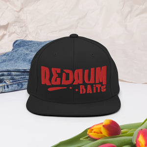 Red Embroidery Series Snapback Hat
